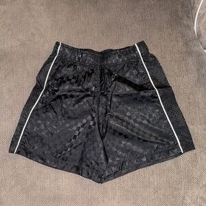 Black Checkered Boys Shorts youth small